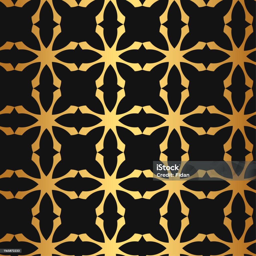 Gold Repeat Pattern Seamless Vector Golden Background 10 Eps Gold Repeat Pattern For Fabric ...