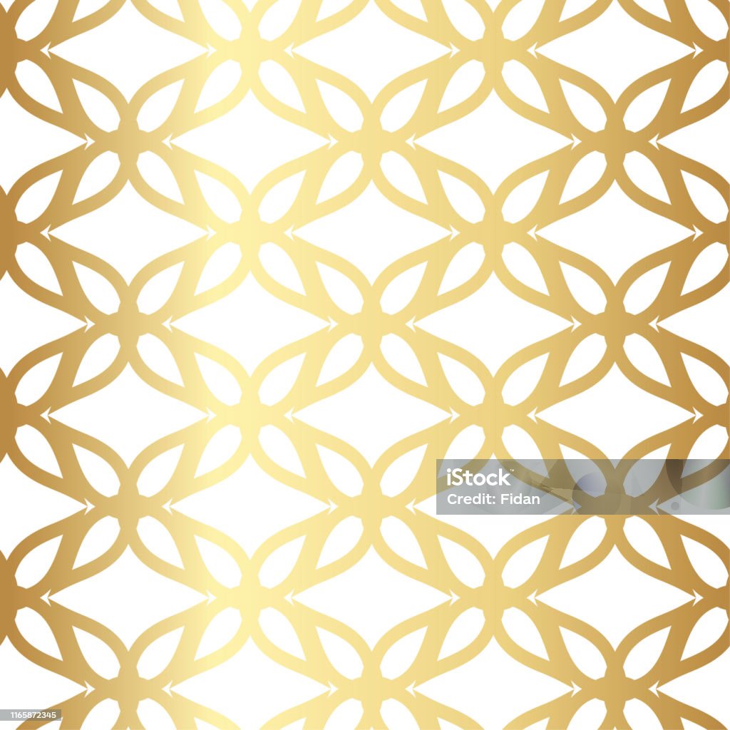 Gold Repeat Pattern Seamless Vector Golden Background 10 Eps Gold Repeat Pattern For Fabric ...