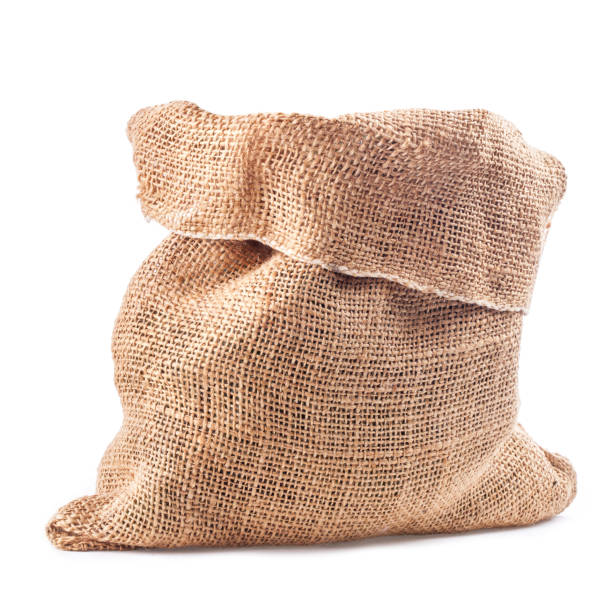 offener kleiner sack - hessian sack stock-fotos und bilder