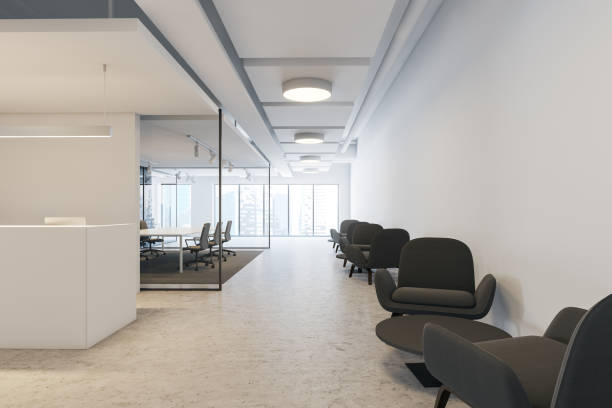 istock White reception desk and waiting room 1165874184