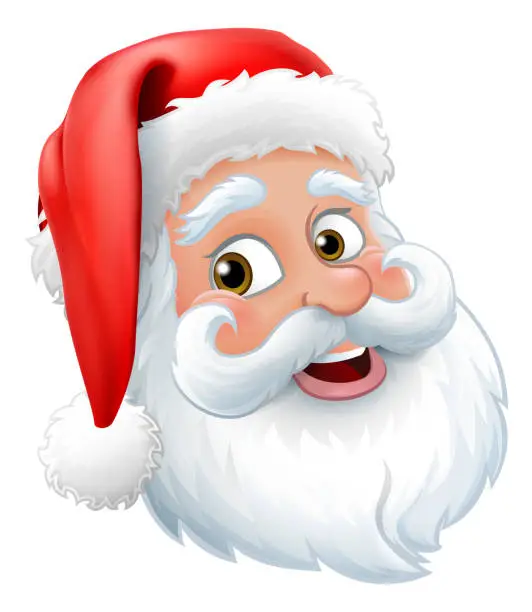 Vector illustration of Santa Claus Father Christmas Cartoon Character