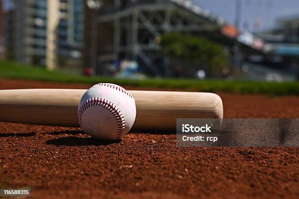 Baseball And Bat Stock Photo - Download Image Now - Baseball Spring Training, Baseball - Sport, Baseball - Ball