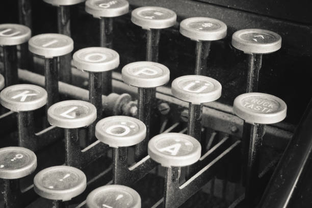 istock Closeup of old typewriter 1165885673