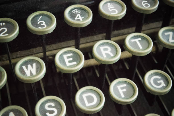 istock Closeup of old typewriter 1165885785
