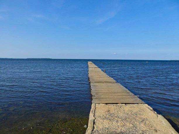 istock a foot bridge to the sea 1165888349