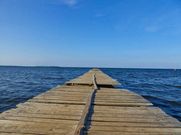 istock a foot bridge to the sea 1165888424