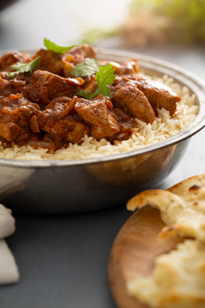 istock Indian Food Chicken Vindaloo Curry over Basmati Rice 1165889519