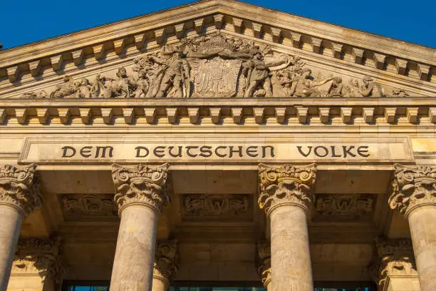 dem deutschen volke - to the german people, german phrase on Reichstag facade