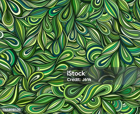 istock Green seamless doodle 1165898420