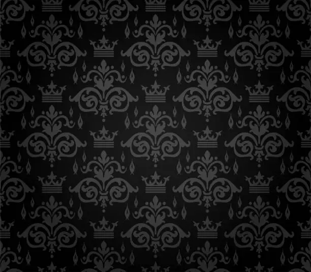 Vector illustration of Dark black Background wallpaper