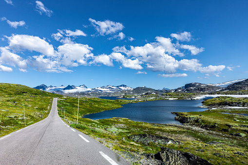 Road no. 55 on the Sognefjell in Jotunheimen / Norway