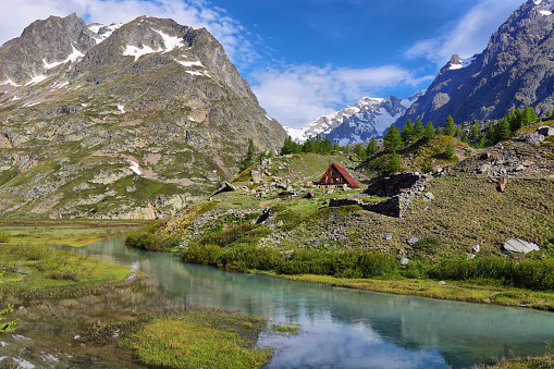 Aosta Valley, Val Veny. Courmayeur Italy mountain landscape