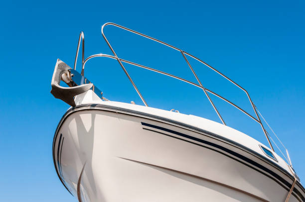 istock Bow of a boat with an anchor 1165908169