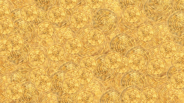 braid waterhiacynth basket composition - woven wood textured place mat imagens e fotografias de stock