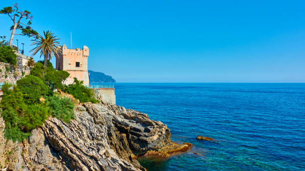 istock Ligurian sea shore in Genova Nervi, 1165935611