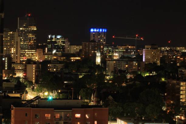 istock Dundas Street, London Downtown at night 1165935675