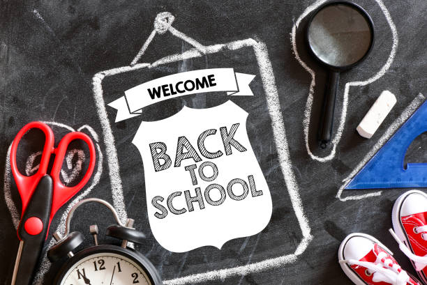 istock Back to school lettering on chalkboard 1165938032