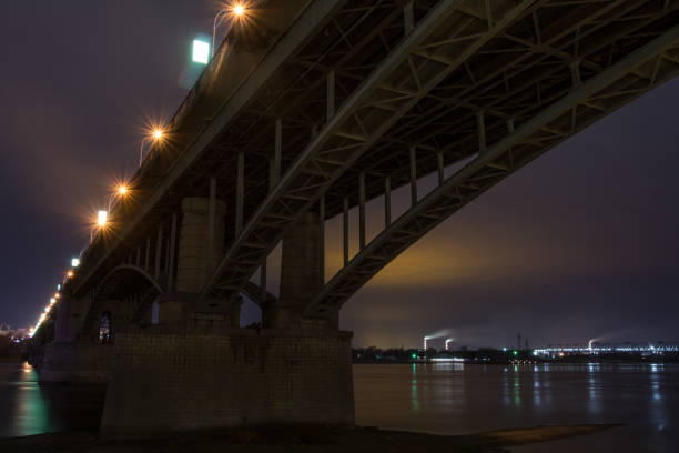 istock The bridge in the Night Novosibirsk. 1165945365