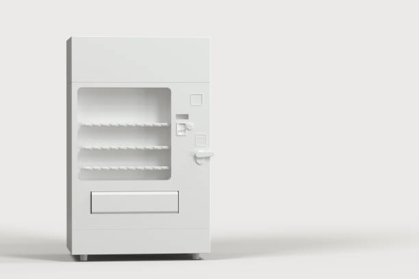 istock The white model of vending machine with white background, 3d rendering. 1165950215
