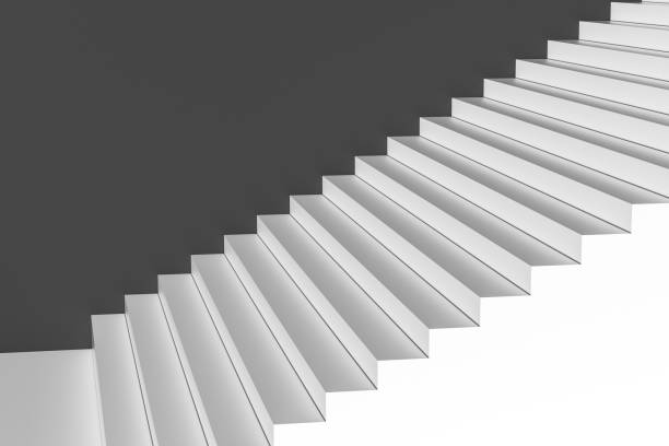 istock The stairway in the daylight with white background, 3d rendering. 1165951064