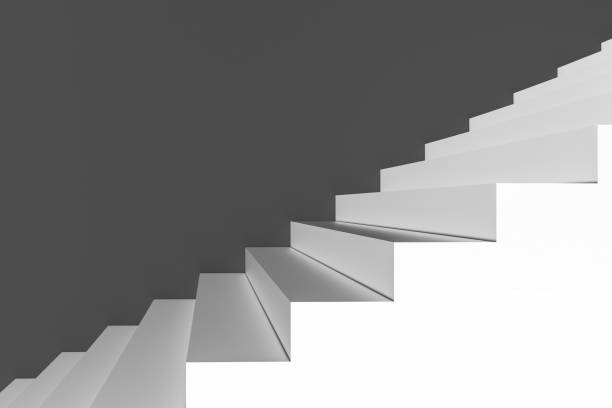 istock The stairway in the daylight with white background, 3d rendering. 1165952807