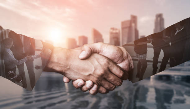 istock Double Exposure Image of Business and Finance 1165968502