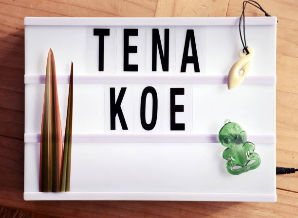istock Tena Koe Meaning Hello in Maori Te Reo in Light Box Trend 1165976987
