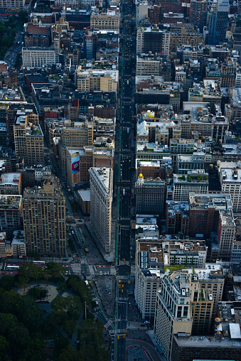 An overhead view of New York City