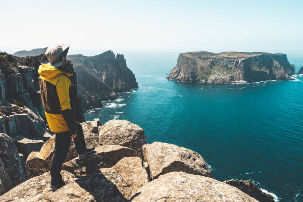 istock Trekking in Tasman Peninsula, Tasmania, Australia. 1165980643