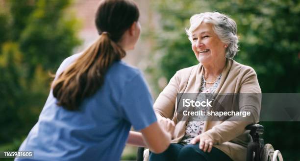 Getting Outside Was A Lovely Suggestion Stock Photo - Download Image Now - Senior Adult, Nursing Home, Care