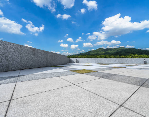 istock Empty square floor and blue sky nature landscape 1165983167