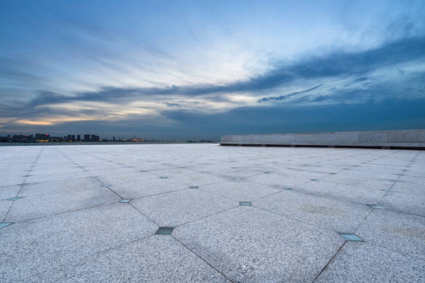istock Empty square floor and blue sky nature landscape 1165983201