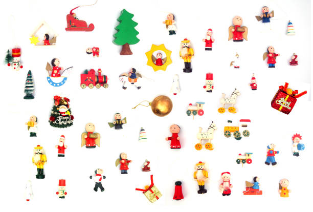 istock flat lay  old wooden Chrismas decorations 1165983210