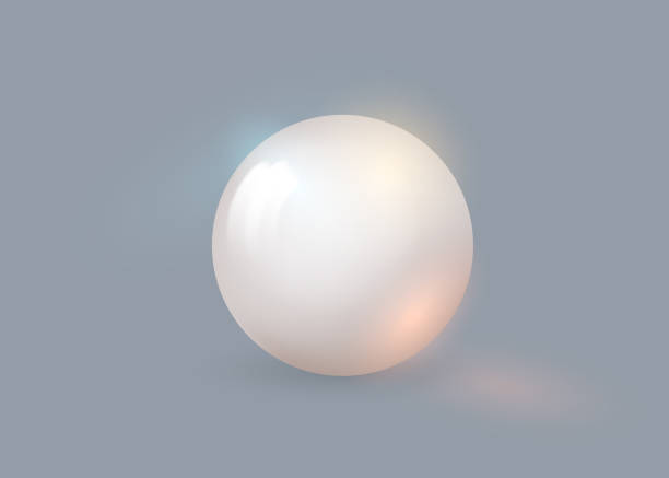 White pearl. White sphere on background. Abstract banner with white ball. Vector illustration, transparencies. White pearl. White sphere on background. Abstract banner with white ball. Vector illustration, transparencies ,effects for your design. stereoscopic image stock illustrations