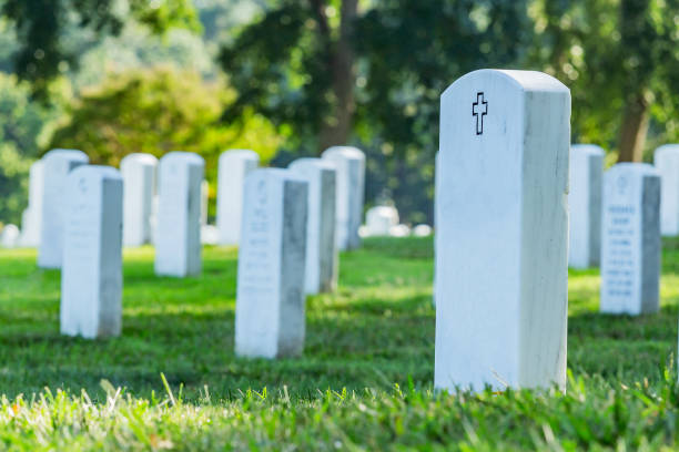 istock Grave stones in Arlington cemetery. 1165994672