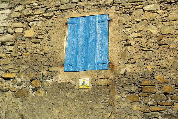 blue window stock photo