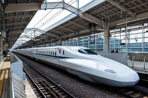 The N700 series is a Japanese Shinkansen high-speed train with tilting capability developed jointly by JR Central and JR-West for use on the Tokaido and San'yo Shinkansen lines since 2007 and also operated by JR Kyushu on the Kyushu Shinkansen line.