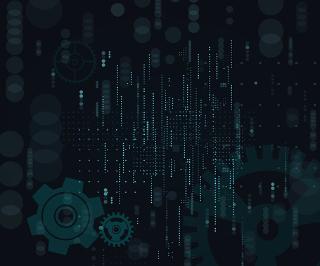 Dark Computer Computer Science Backgrounds Technological Dark Background Vector Illustrationmatrixbinary Computer ...