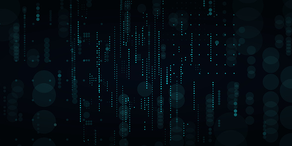 Technological Dark Background Vector Illustrationmatrixbinary Computer ...