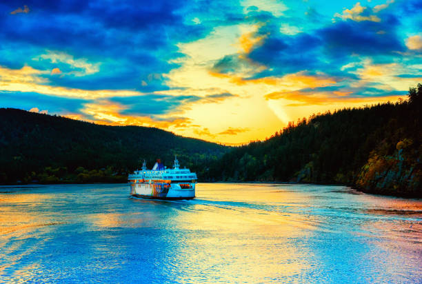 istock Sunset in the Strait of Georgia,Canada 1166001636