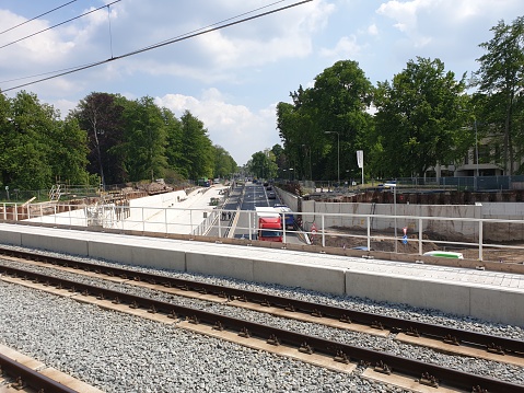 Renewal of the train station Driebergen Zeist in the netherlands with underground road and expansion to 4 tracks