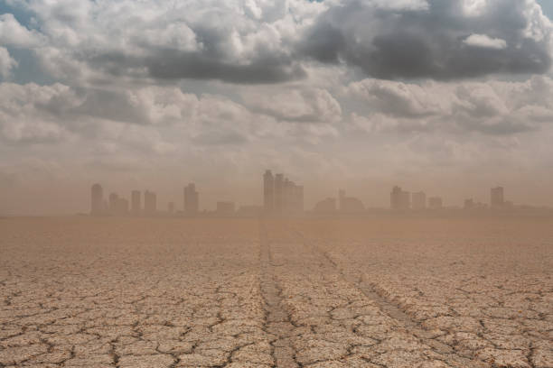 istock A city looks over a cracked earth landscape 1166006032