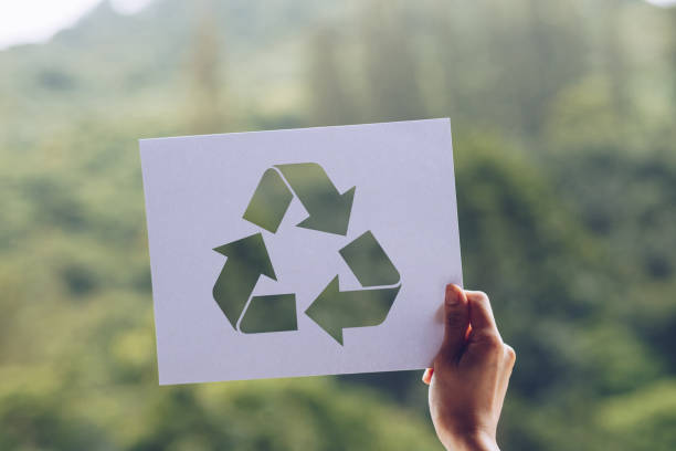 istock save world ecology concept environmental conservation with hands holding cut out paper recycle showing 1166010582