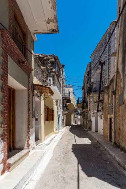 istock Traditional houses decorated with the famous geometric scratch patterns in the medieval mastic village of Pyrgi on the island of Chios, Greece 1166012824