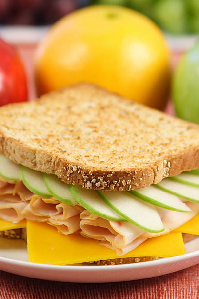 picnic sandwich stock photo