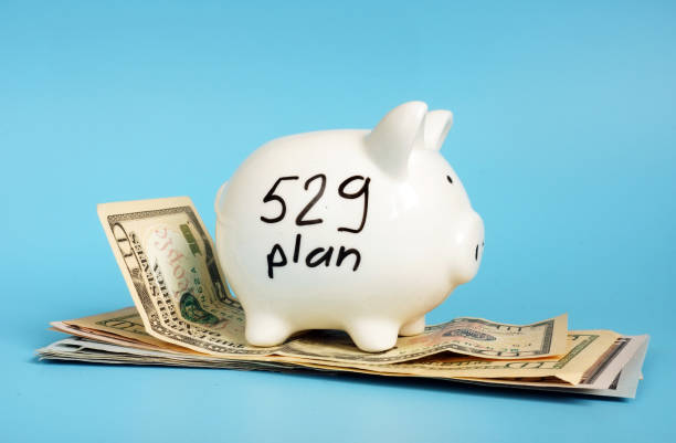 istock 529 college saving plan. Money and piggy bank. 1166014455
