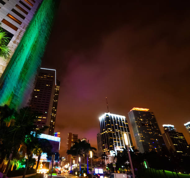 istock Skyscrapers in Bayfront park in Miami at night 1166020488