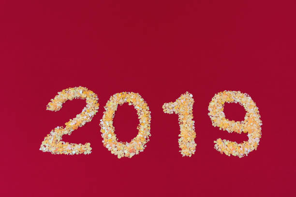 istock New 2019 year of confetti. 1166031964