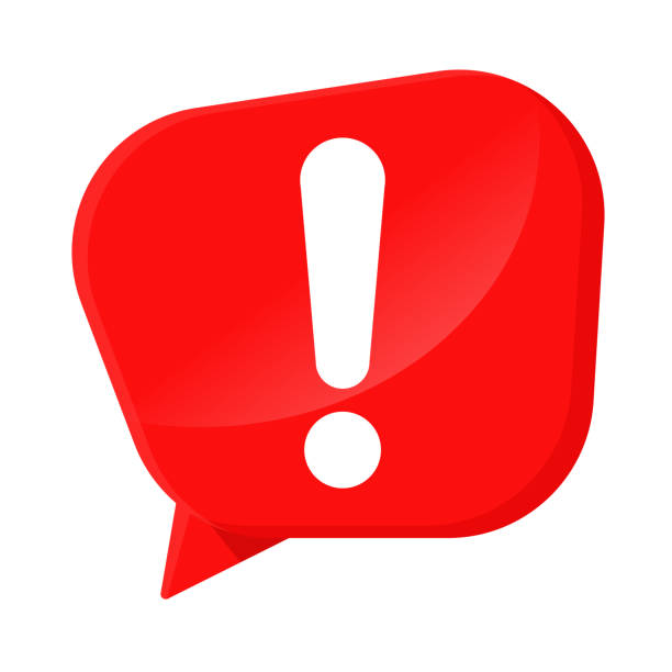 istock Exclamation point On the box of red words Showing shock Popup event notification on electronic devices. 1166034171
