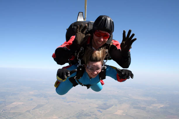 istock Skydive tandem on a cold and dry day. 1166035747